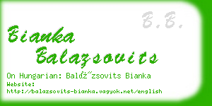 bianka balazsovits business card